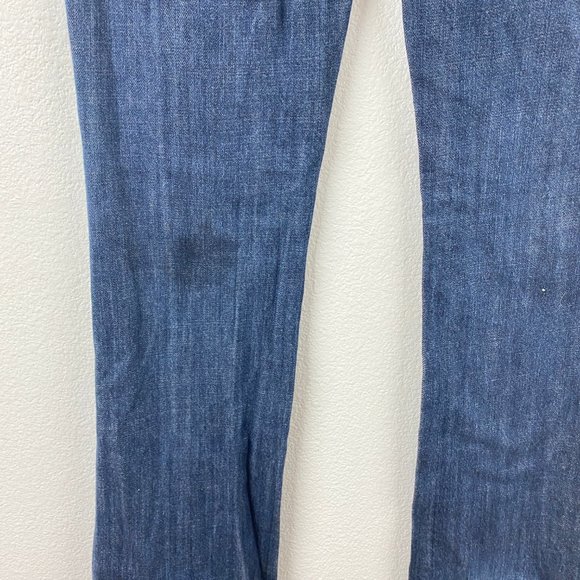 Guess Jeans Womens 27 x 32  Boot Cut Low Rise Med Wash Cotton Hipster Streetwear - Picture 9 of 10